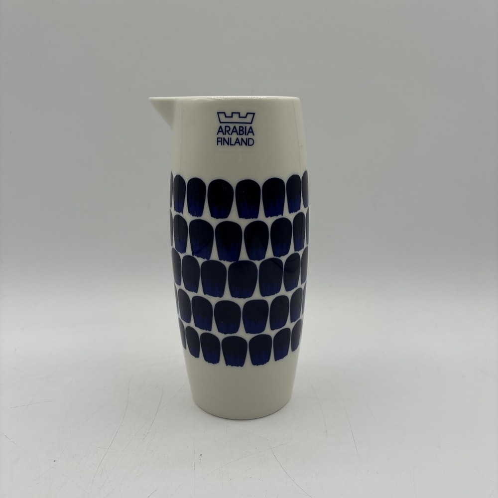 ARABIA 24h Tuokio Pitcher Blue Ceramic Milk‎ Creamer 480ml Tableware